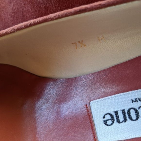 Vintage 1980s Designer Evan-Picone Suede 2-1/4" Heels Pumps, Pewter Accent 7.5 - Picture 14 of 16